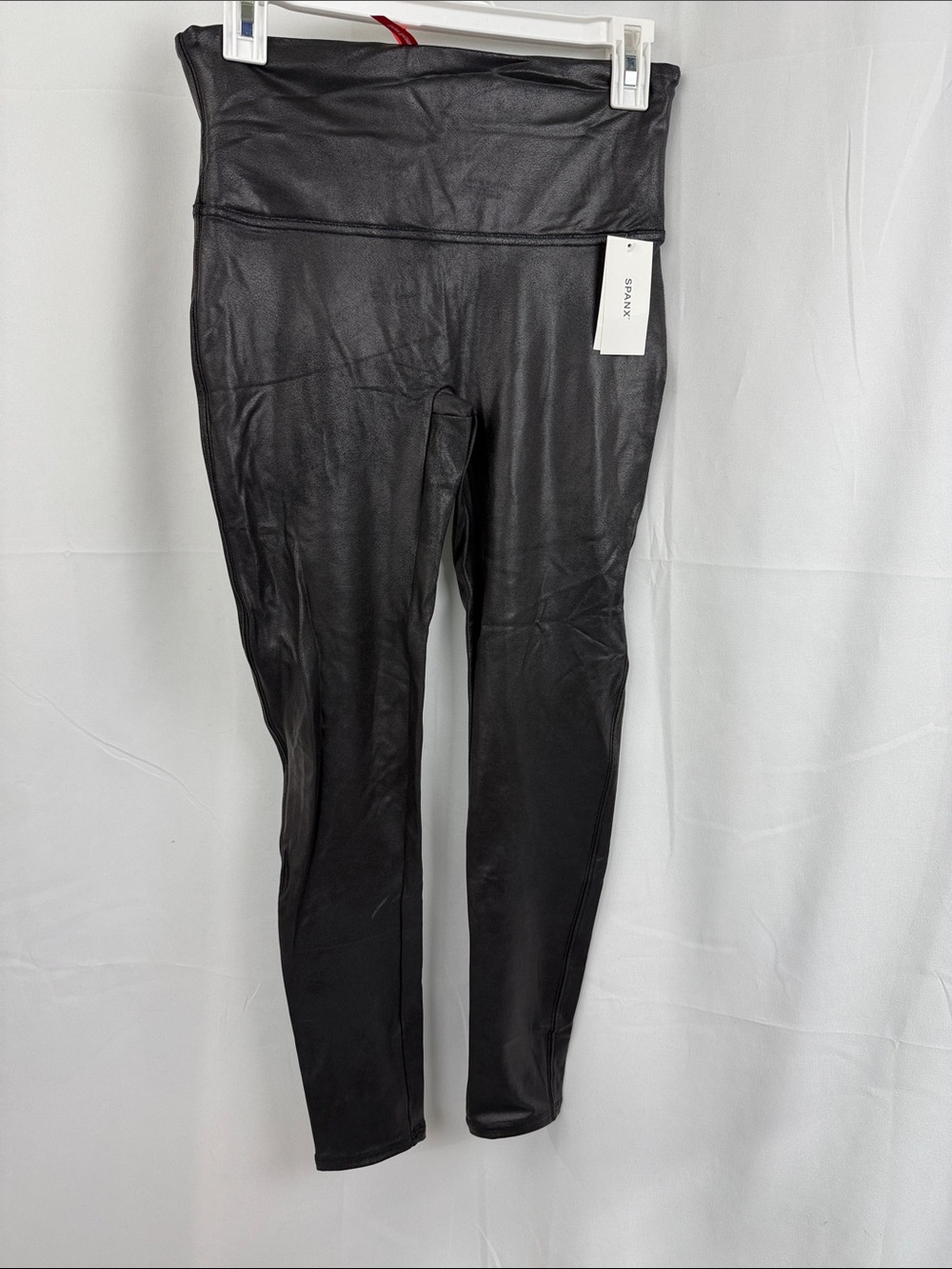 SPANX Faux Leather High-Waist Leggings - Black